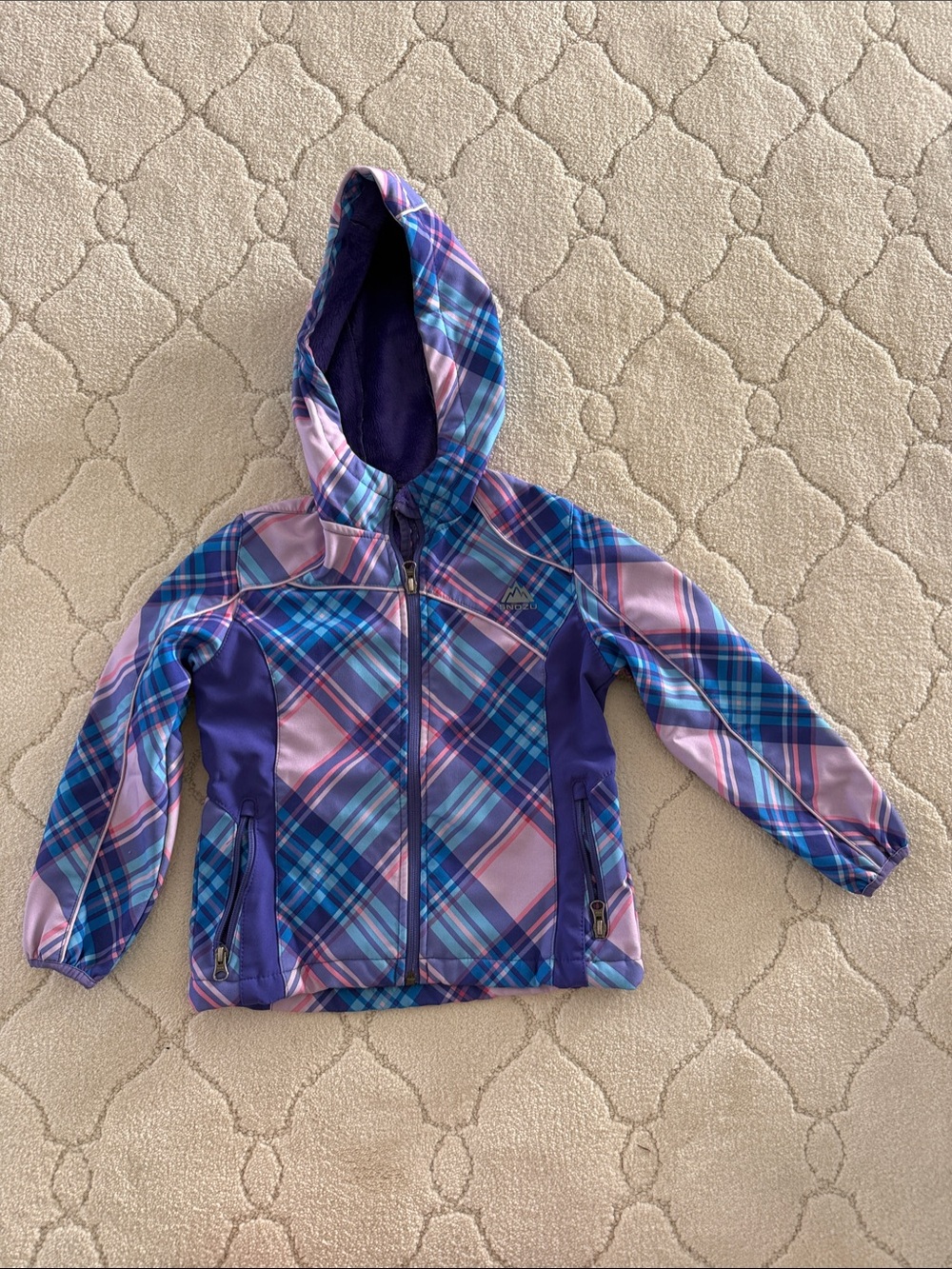 Snozu Girls' Purple Plush Lined Jacket - XS (5/6)